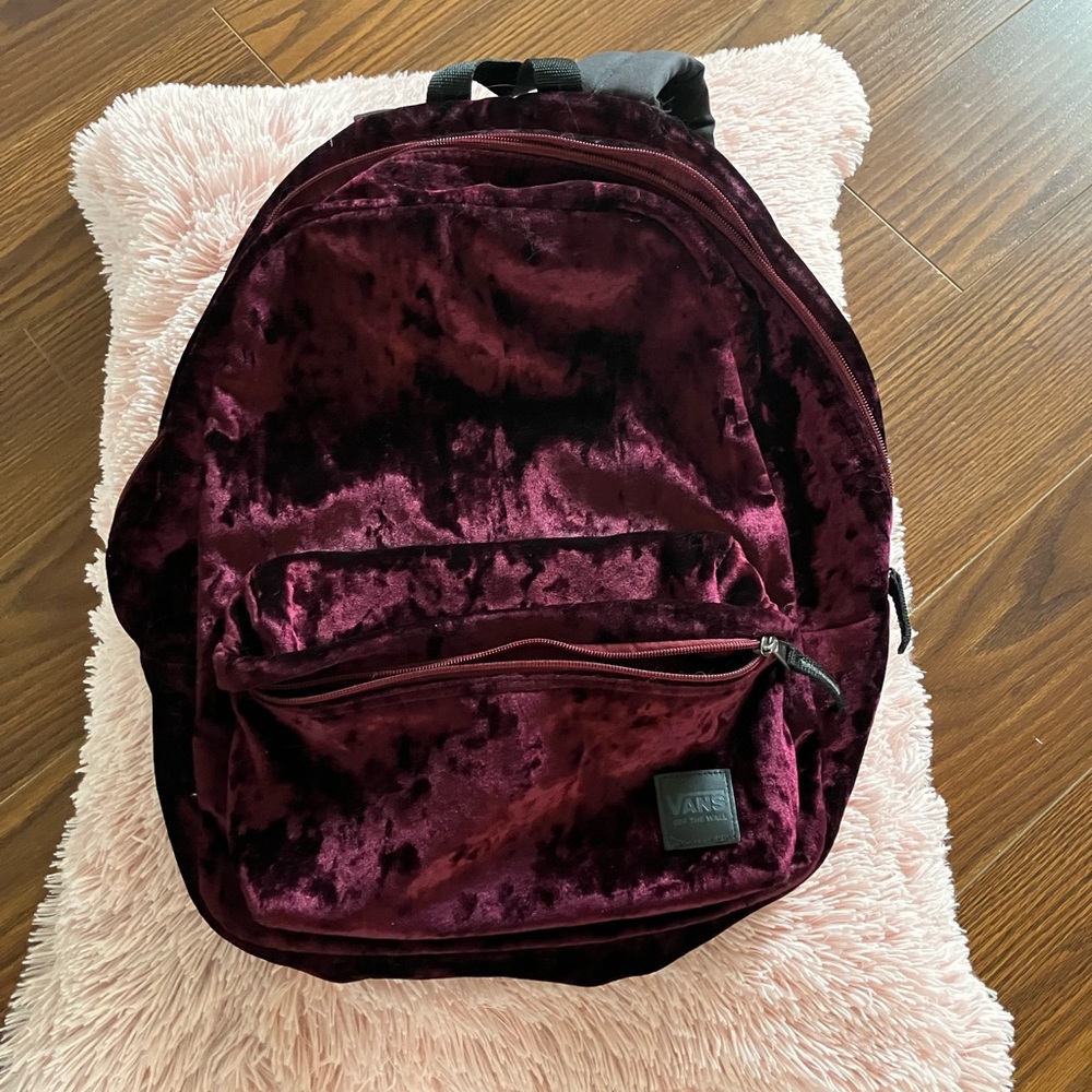 Vans Burgundy Velvet Backpack